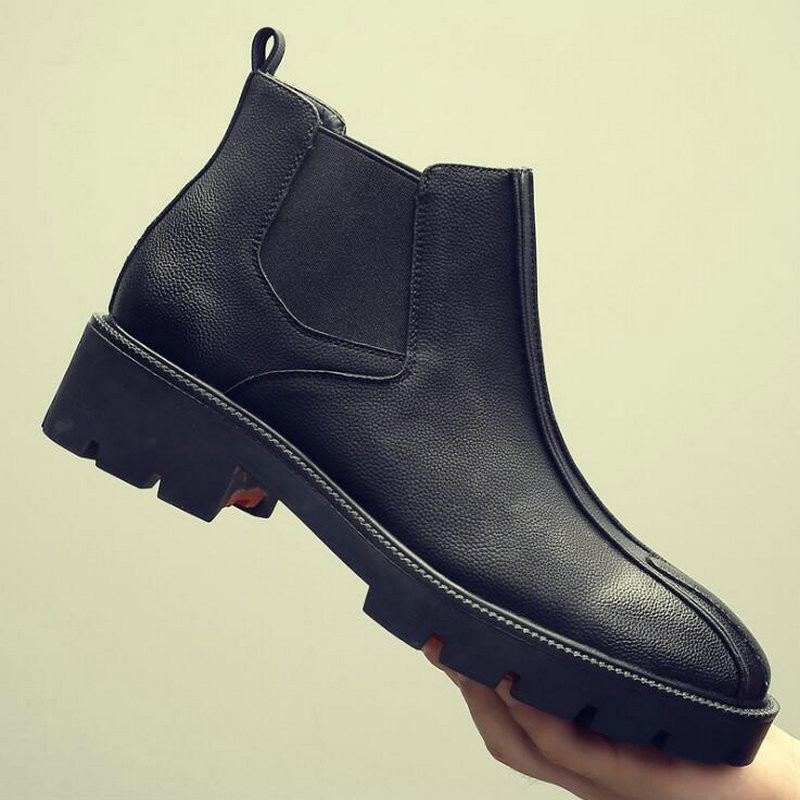 Visokokvalitetne jesenske motociklističke gležnjače Muške cipele na špic Chelsea čizme Muške kožne čizme za rad na otvorenom A57-76