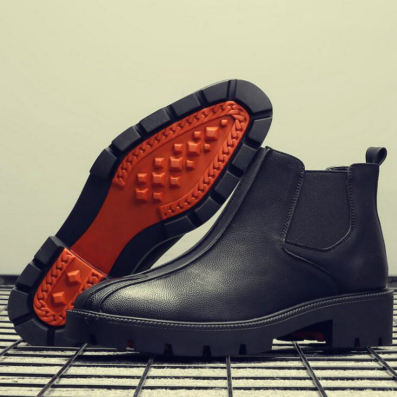 Visokokvalitetne jesenske motociklističke gležnjače Muške cipele na špic Chelsea čizme Muške kožne čizme za rad na otvorenom A57-76