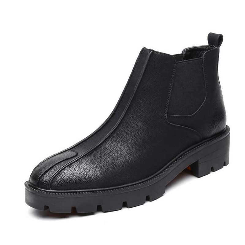 Visokokvalitetne jesenske motociklističke gležnjače Muške cipele na špic Chelsea čizme Muške kožne čizme za rad na otvorenom A57-76