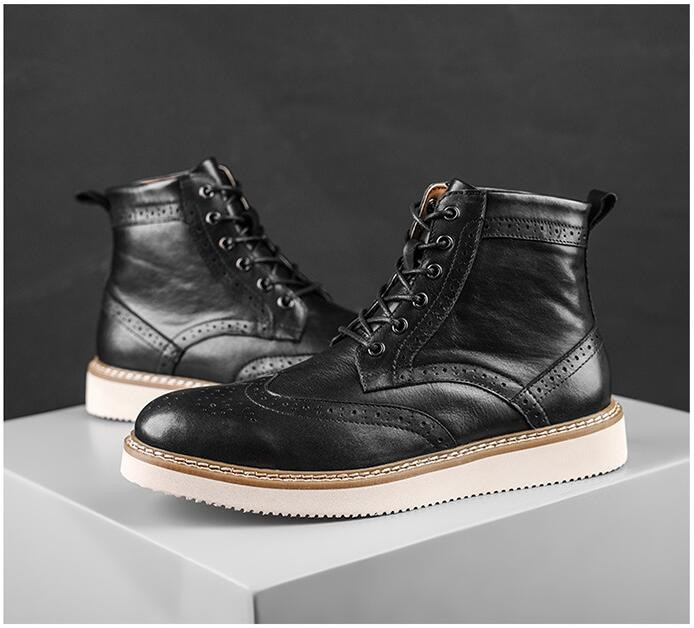 Veličina 38-45 Muška obuća Britanske cipele za tele na vezanje Muška obuća Vintage modne cipele od ože Gležnjače za dječake A031