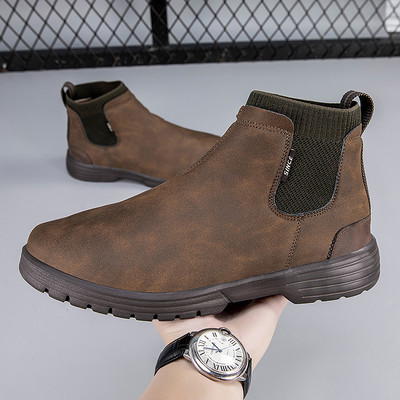 Nove muške čizme Kožne vodootporne muške Chelsea čizme Dizajnerske marke talijanske svečane čizme Modne muške poslovne gležnjače velike veličine