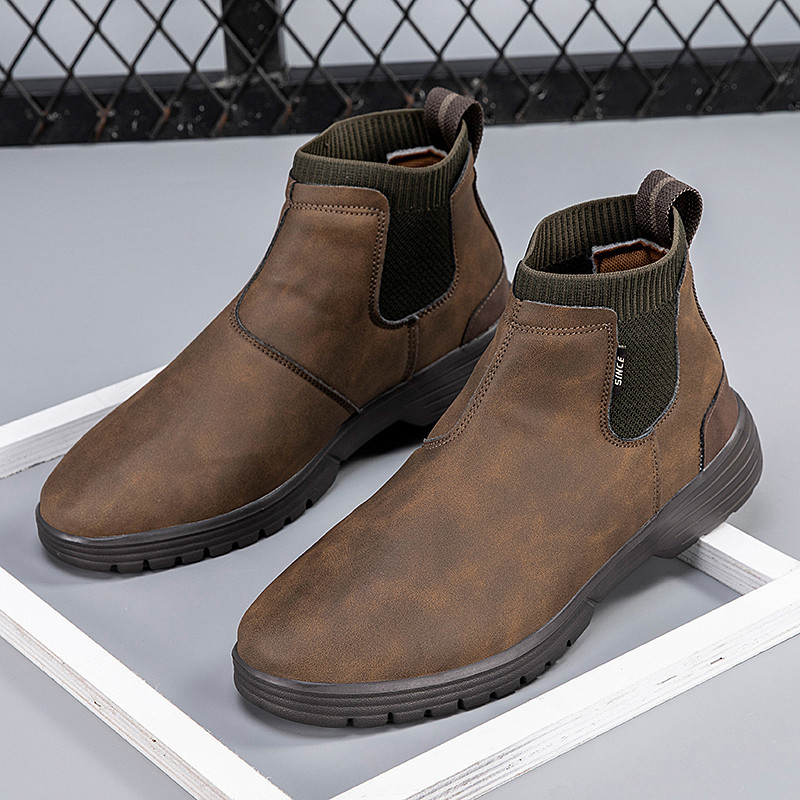 Nove muške čizme Kožne vodootporne muške Chelsea čizme Dizajnerske marke talijanske svečane čizme Modne muške poslovne gležnjače velike veličine
