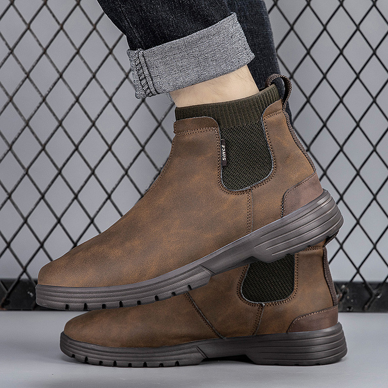 Nove muške čizme Kožne vodootporne muške Chelsea čizme Dizajnerske marke talijanske svečane čizme Modne muške poslovne gležnjače velike veličine