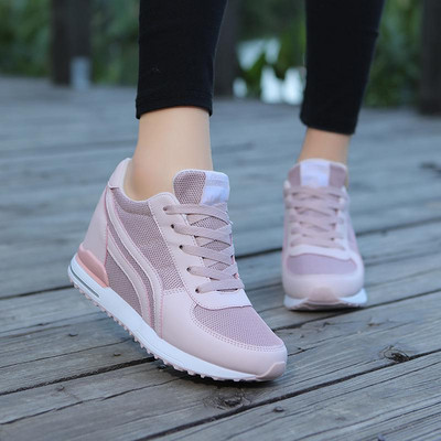 2023 Άνοιξη Φθινόπωρο Wedges Αθλητικά Παπούτσια Αναπνεύσιμα 6 εκατοστά με κορδόνια Αύξηση ύψους Παπούτσια Γυναικεία Νέα Μόδα Slip On Casual Shoes Γυναικεία