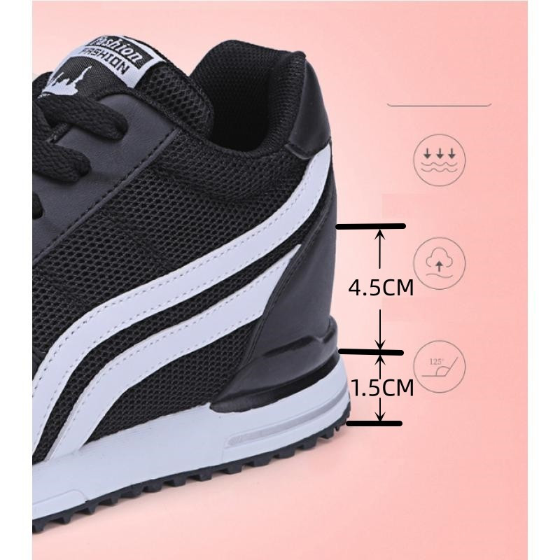 2023 Άνοιξη Φθινόπωρο Wedges Αθλητικά Παπούτσια Αναπνεύσιμα 6 εκατοστά με κορδόνια Αύξηση ύψους Παπούτσια Γυναικεία Νέα Μόδα Slip On Casual Shoes Γυναικεία