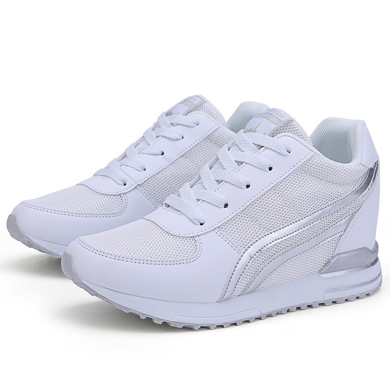 2023 Άνοιξη Φθινόπωρο Wedges Αθλητικά Παπούτσια Αναπνεύσιμα 6 εκατοστά με κορδόνια Αύξηση ύψους Παπούτσια Γυναικεία Νέα Μόδα Slip On Casual Shoes Γυναικεία