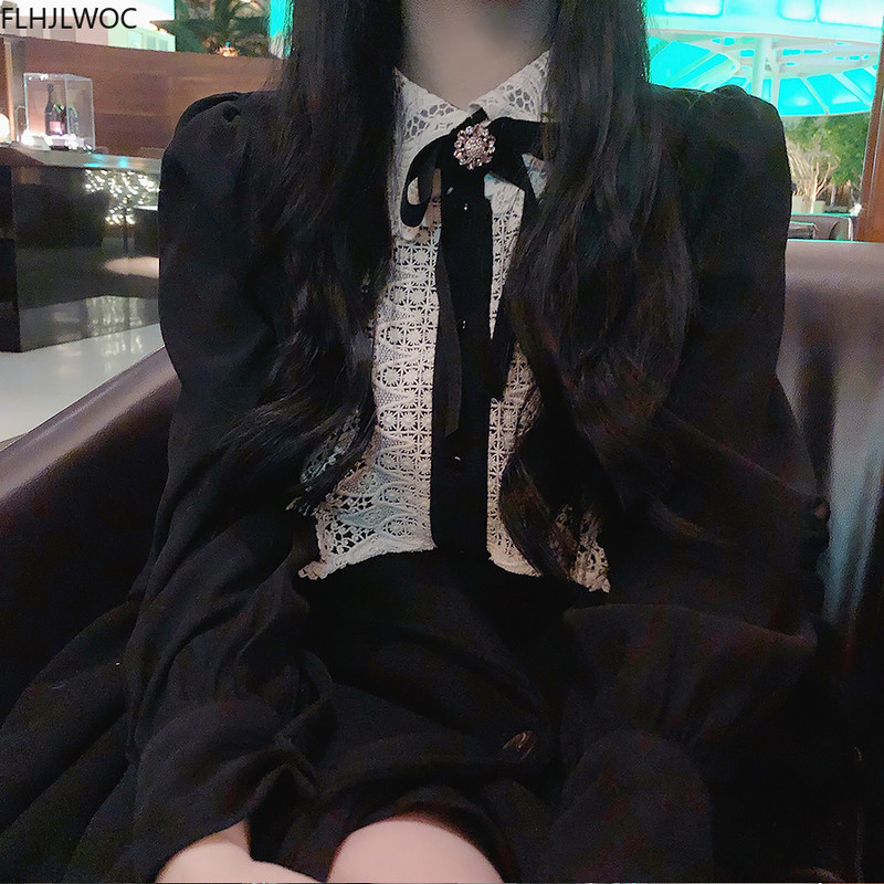 Γυναικείο Basic Γυναικείο Γυναικείο Φόρεμα Γυναικείας Εργασίας Χαριτωμένο vintage παπιγιόν πάνω λευκό δαντέλα με μονό στήθος μασίφ λευκό ροζ πουκάμισο Μπλούζες