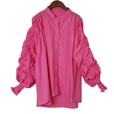 Μόδα Κορεατικά Streetwear Γυναικεία casual φθινοπωρινά μπλουζάκια Γυναικείες φαρδιά μπλούζες Μακρυμάνικα μονόχρωμα πουκάμισα Υπερμεγέθη γοτθικό ρούχο