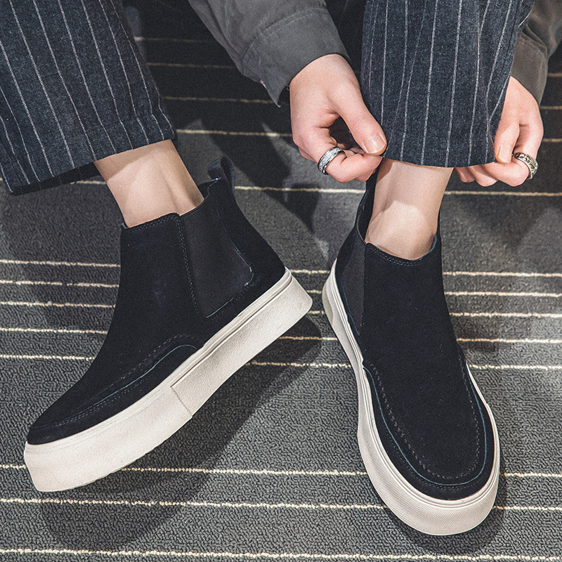 Încălțăminte de lux pentru siguranță, confort pentru bărbați, pantofi pentru sudor cu vârf de oțel, anti-scântei, cizme de siguranță pentru muncă pentru bărbați, în aer liber, cizme Chelsea