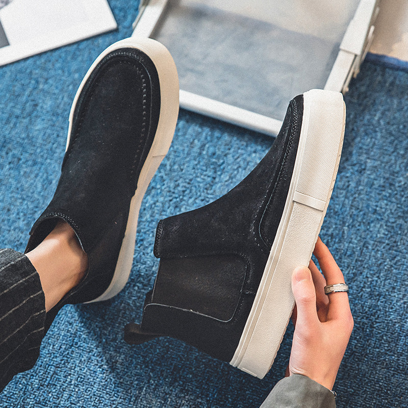 Încălțăminte de lux pentru siguranță, confort pentru bărbați, pantofi pentru sudor cu vârf de oțel, anti-scântei, cizme de siguranță pentru muncă pentru bărbați, în aer liber, cizme Chelsea