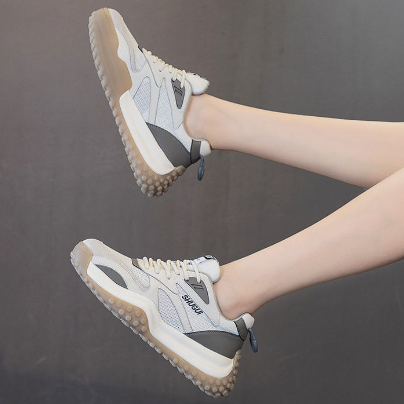 Pantofi de alergare plat pentru femei, ocazional, toamnă, pantofi sport, drăguț, de primăvară, alb, confortabil și elegant, 2023