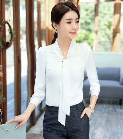 Svečane ženske bluze i košulje Narančasta uredska moda dugih rukava Ženska radna odjeća Bluze OL stil