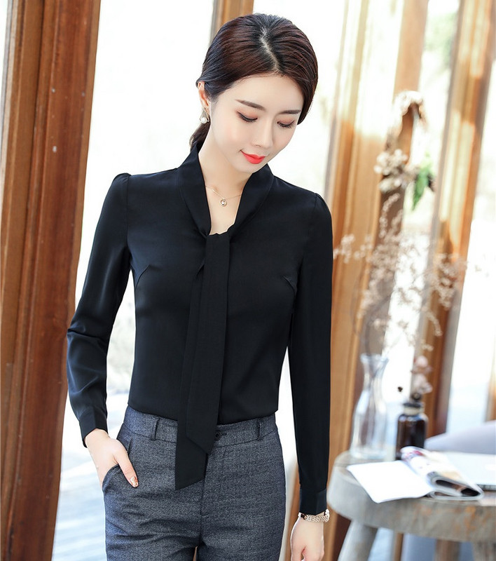 Svečane ženske bluze i košulje Narančasta uredska moda dugih rukava Ženska radna odjeća Bluze OL stil