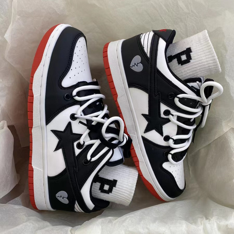 Pantofi casual de damă, cu stele personalizate, pentru alergare, pantofi sport, pantofi de tenis, pantofi de skateboard, pantofi de antrenament, patinaje, pantofi plat pentru mers