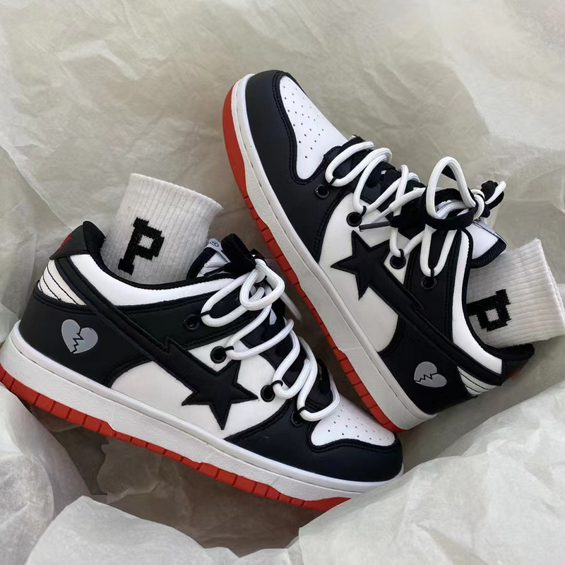 Pantofi casual de damă, cu stele personalizate, pentru alergare, pantofi sport, pantofi de tenis, pantofi de skateboard, pantofi de antrenament, patinaje, pantofi plat pentru mers