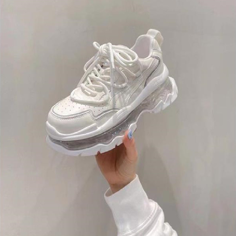 Pantofi cu platformă Femei 2023 Respirabili BejDoamne Sport Pantofi alergare Tenis Femei Pantofi vulcanizați Pantofi Femei Primăvară