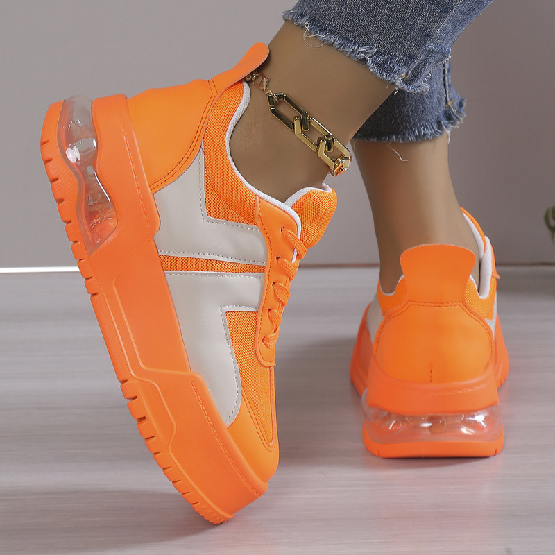 Modne zdepaste tenisice sa zračnim jastukom Ženske prozračne debele vulkanizirane cipele Ženske jesenske 2023. Tenisice s platformom na vezanje