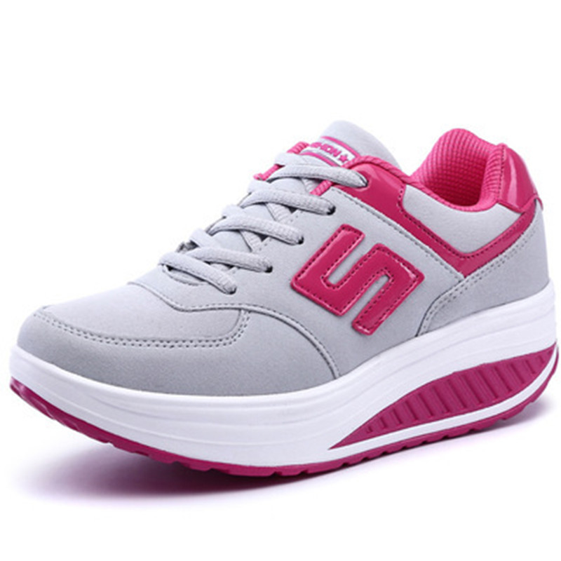 Pantofi de damă, cu platformă, pantofi ușori, pantofi de alergare pentru femei, pantofi de leagăn, respirabil, slăbire