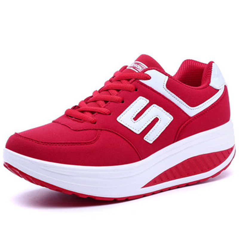 Pantofi de damă, cu platformă, pantofi ușori, pantofi de alergare pentru femei, pantofi de leagăn, respirabil, slăbire