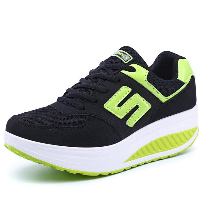 Pantofi de damă, cu platformă, pantofi ușori, pantofi de alergare pentru femei, pantofi de leagăn, respirabil, slăbire