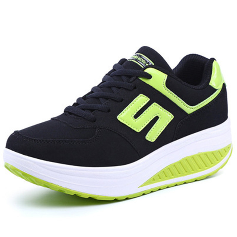 Pantofi de damă, cu platformă, pantofi ușori, pantofi de alergare pentru femei, pantofi de leagăn, respirabil, slăbire