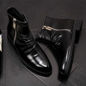 Cizme Chelsea de design Anglia pentru bărbați pantofi din de modă, cizme de cowboy negre, cu platformă, glezne, bărbați, pantofi masculin