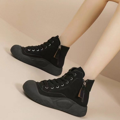 Nove ženske cipele za slobodno vrijeme za proljeće i jesen 2023. Ženske višebojne modne čizme Debeli potplat Ženske gležnjače na vezanje