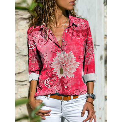 Seksi ženska košulja s uzorkom leoparda 2022., proljeće jesen, nova ulična moda, ležerna bluza s dugim rukavima na preklop, 5XL