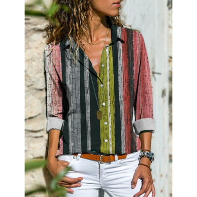 Seksi ženska košulja s uzorkom leoparda 2022., proljeće jesen, nova ulična moda, ležerna bluza s dugim rukavima na preklop, 5XL