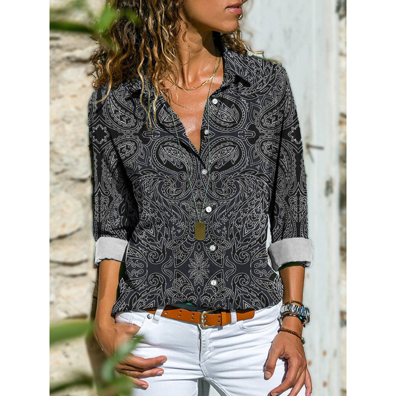 Seksi ženska košulja s uzorkom leoparda 2022., proljeće jesen, nova ulična moda, ležerna bluza s dugim rukavima na preklop, 5XL