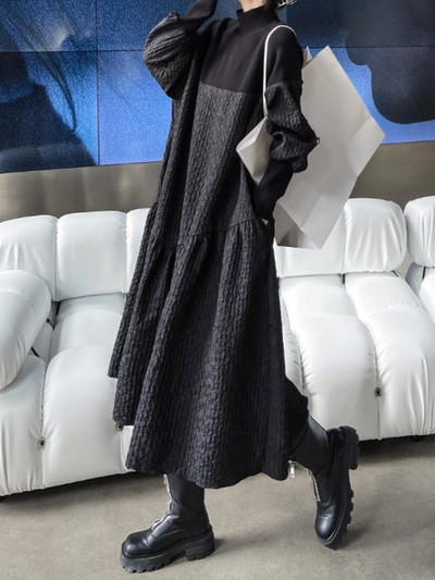 Haljine za žene Nova jesen 2023. Jednobojna duga haljina s dugim rukavima Elegantne korejske haljine za zabave Ulična ženska odjeća Ogrtač