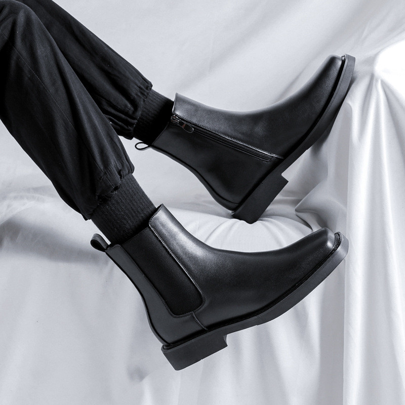 muške modne chelsea čizme dizajnerske cipele s četvrtastim vrhom originalne kožne čizme punk hip hop haljina cool gležnjače botas masculinas
