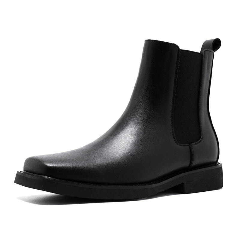 muške modne chelsea čizme dizajnerske cipele s četvrtastim vrhom originalne kožne čizme punk hip hop haljina cool gležnjače botas masculinas