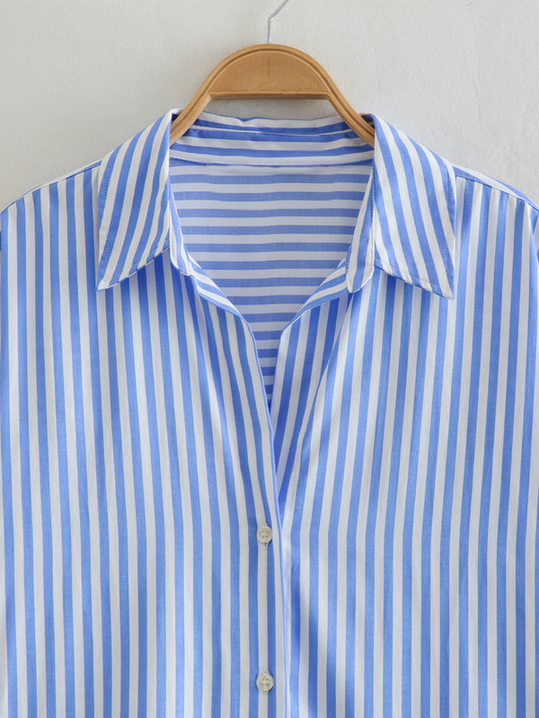 TRAF 2023 Marškiniai Moteriška palaidinė Nauja madinga kelių spalvų poplino palaidi marškinėliai ilgomis rankovėmis dizaino marškiniai, moteriška viršūnė