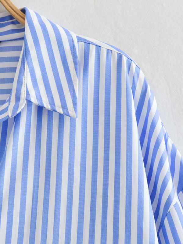 TRAF 2023 Marškiniai Moteriška palaidinė Nauja madinga kelių spalvų poplino palaidi marškinėliai ilgomis rankovėmis dizaino marškiniai, moteriška viršūnė