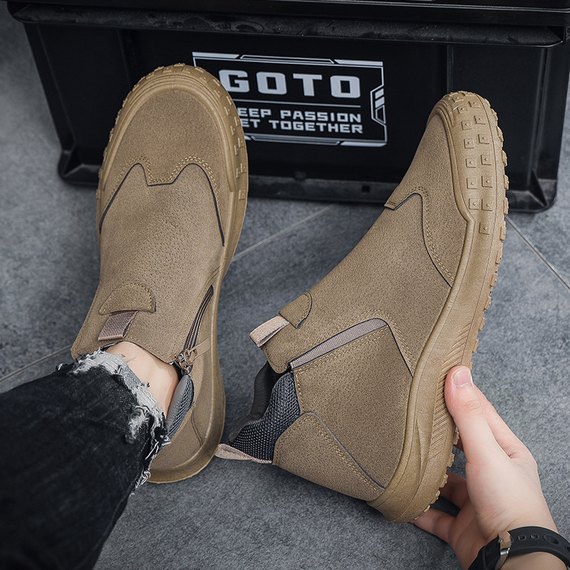 Vyriški laisvalaikio darbo batai „Lazy Boots“ su gobtuvu sportiniai batai neslystantys madingi studentų batai žieminiai vyriški batai nemokamas pristatymas Sniego batai