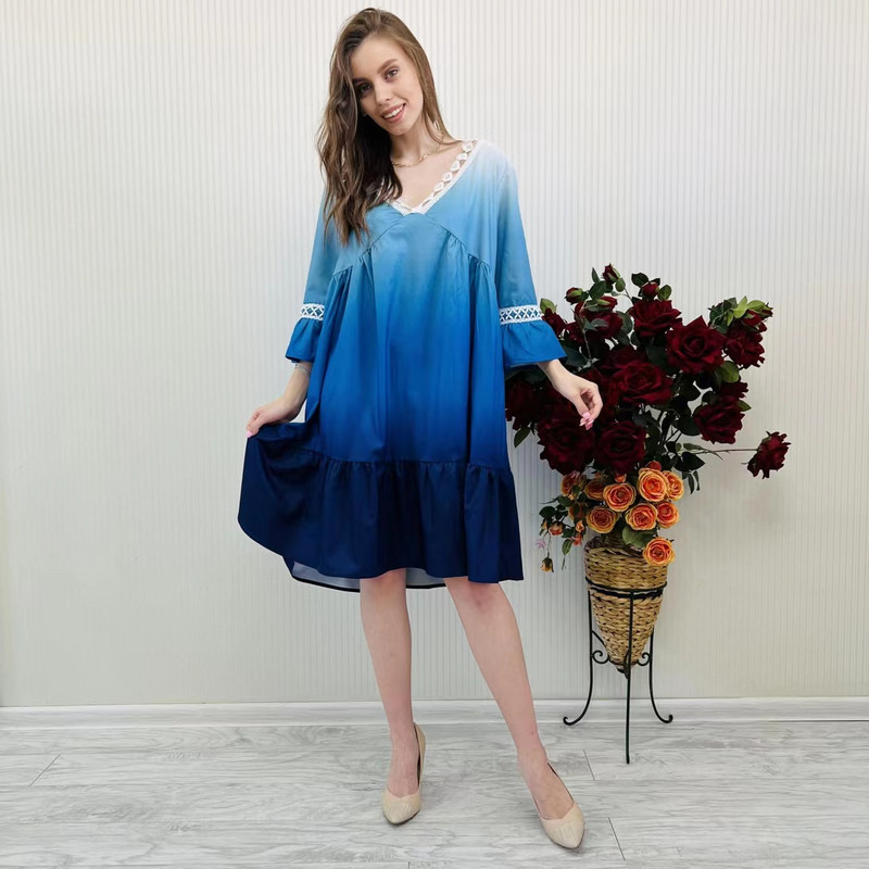 2023 de toamnă oversize rochie A-line de damă elegantă plisată cu mâneci lungi rochii casual pentru femei la modă la modă plajă haine de damă