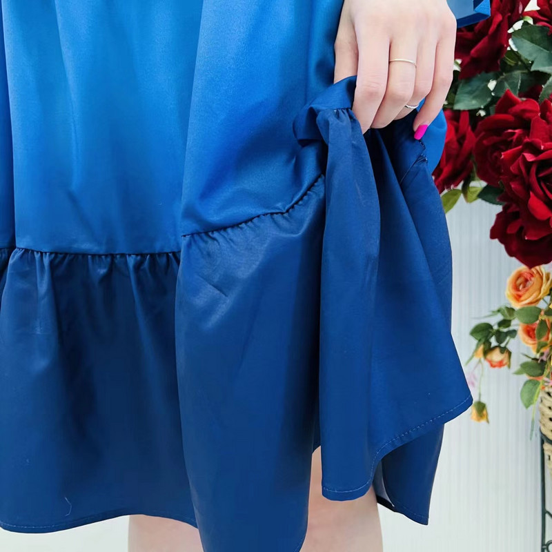 2023 de toamnă oversize rochie A-line de damă elegantă plisată cu mâneci lungi rochii casual pentru femei la modă la modă plajă haine de damă