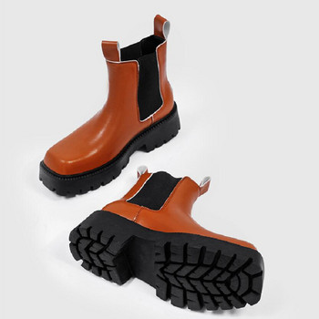 2022ss Мъжки предпазни ботуши Дишащи мъжки ботуши Челси с квадратни пръсти Минималистични мъжки обувки с инструменти Черно-кафяв