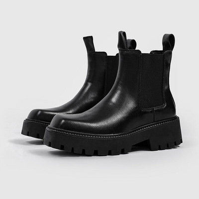 2022ss Muške zaštitne čizme Prozračne muške Chelsea čizme s četvrtastim prstima Minimalističke muške alatne cipele Crno smeđe