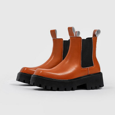 2022ss Muške zaštitne čizme Prozračne muške Chelsea čizme s četvrtastim prstima Minimalističke muške alatne cipele Crno smeđe