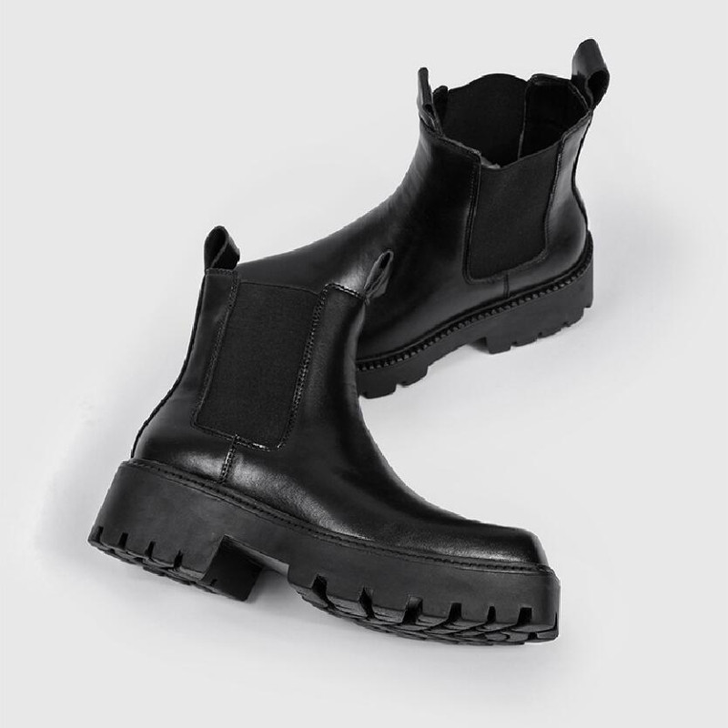 2022ss Muške zaštitne čizme Prozračne muške Chelsea čizme s četvrtastim prstima Minimalističke muške alatne cipele Crno smeđe