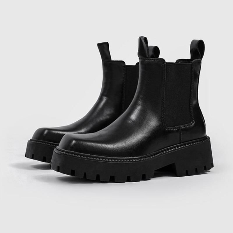 2022ss Muške zaštitne čizme Prozračne muške Chelsea čizme s četvrtastim prstima Minimalističke muške alatne cipele Crno smeđe