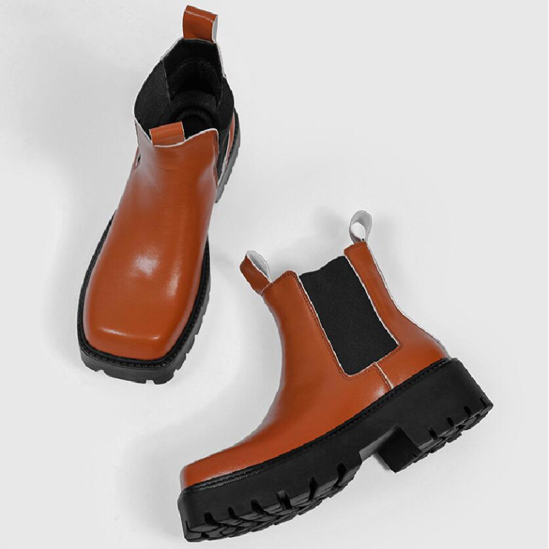 2022ss Muške zaštitne čizme Prozračne muške Chelsea čizme s četvrtastim prstima Minimalističke muške alatne cipele Crno smeđe