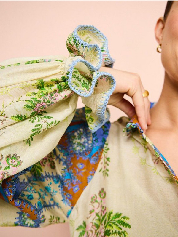 Vintage dugačka haljina s volanima s remenom Ženske elegantne haljine s reverima i velikim zaokretima A-kroja Ležerni ženski široki ogrtač