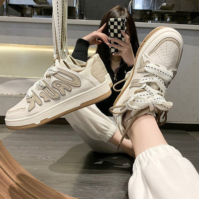 Pantofi de marca Pantofi de moda Pantofi casual Femei Pantofi cu sireturi Platforma Pantofi vulcanizati Flats Dama Primavara Vara Tenis Feminino