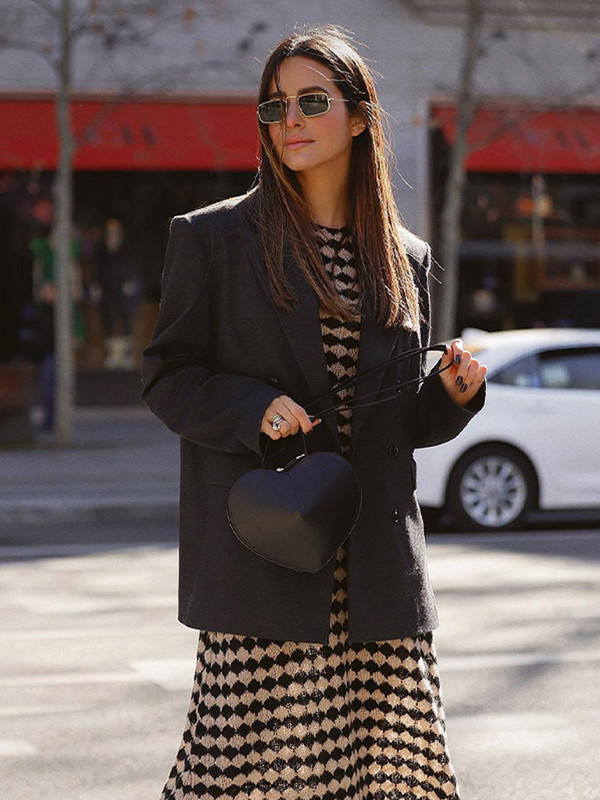 Rochie tricotată cu imprimeu geometric pentru femeie, toamnă, fără spate, cu mânecă lungă, sexy, rochii midi, modă, contrast, vacanță, haină