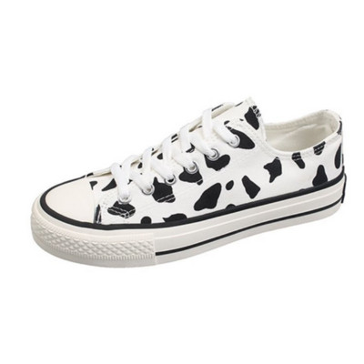 Ženske platnene tenisice Ženske klasične ravne cipele Ženske kravlje cipele na vezanje Ženske visoke cipele Studentska moda 2021.