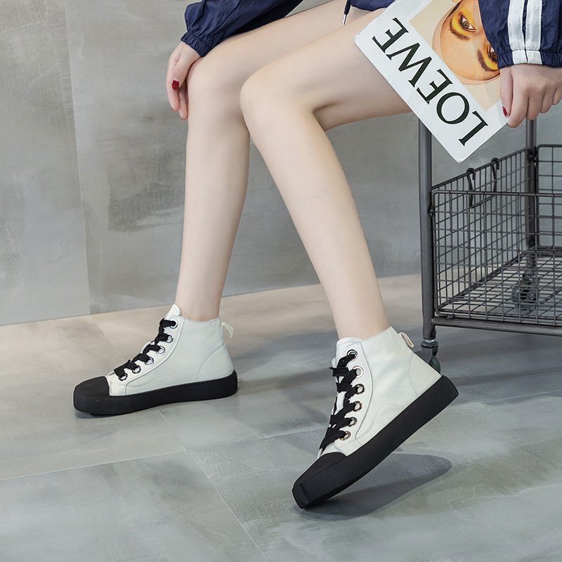 Visoke cipele za slobodno vrijeme Ženska jesen 2021. Nove ružne cipele Korejska verzija univerzalnih ženskih cipela Modni trend Visoke cipele