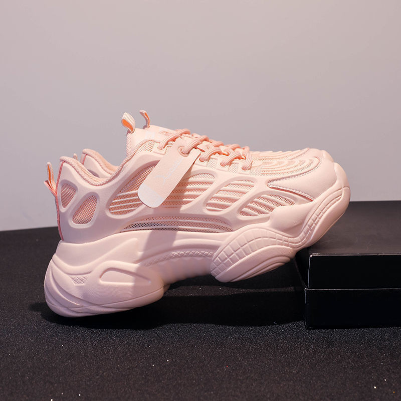 Ženske cipele Mrežaste prozračne tatine cipele Ženske 2020. New Net Red Wild Deblje dno Povećano Tanke ležerne sportske mrežaste cipele